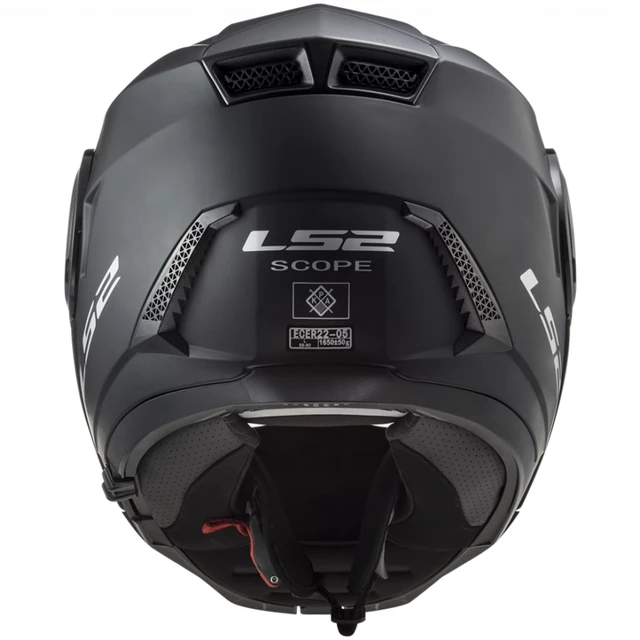 Flip-Up Motorcycle Helmet LS2 FF902 Scope Solid - Gloss Black