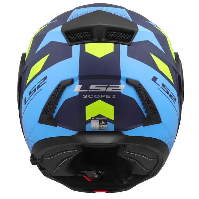 Výklopná moto prilba LS2 FF902 Scope II Duria Blue H-V Yellow