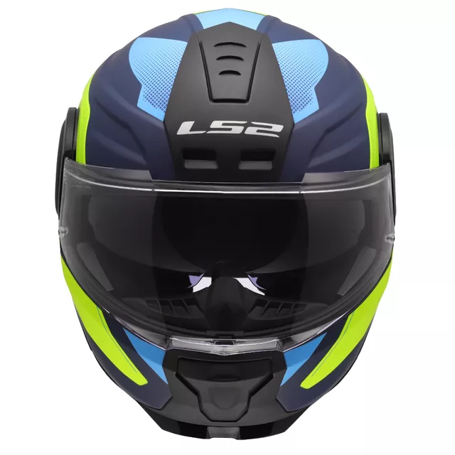 Výklopná moto prilba LS2 FF902 Scope II Duria Blue H-V Yellow