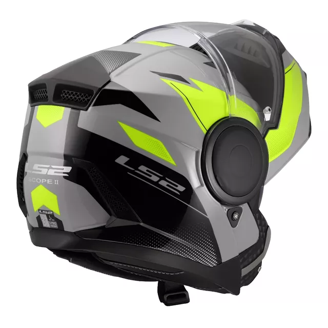 Výklopná moto přilba LS2 FF902 Scope II Duria Grey H-V Yellow