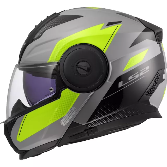 Výklopná moto přilba LS2 FF902 Scope II Duria Grey H-V Yellow