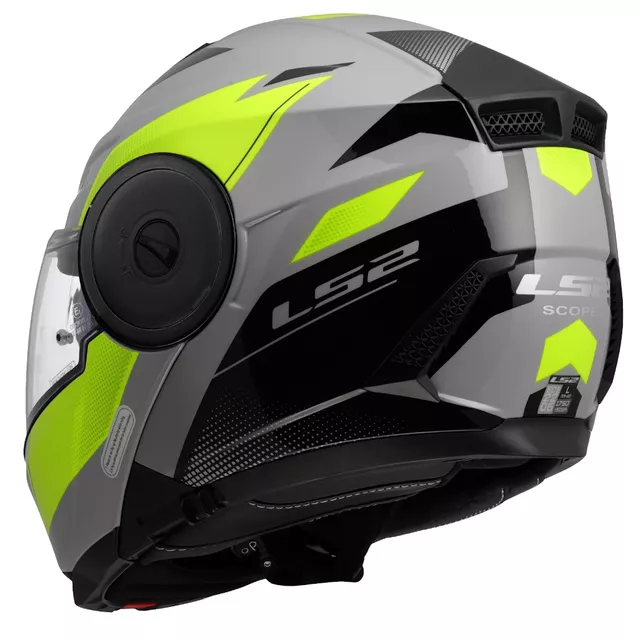 Výklopná moto přilba LS2 FF902 Scope II Duria Grey H-V Yellow