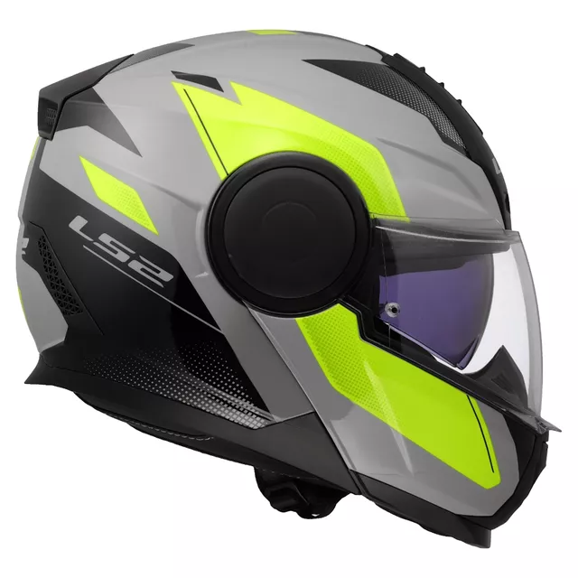 Výklopná moto přilba LS2 FF902 Scope II Duria Grey H-V Yellow