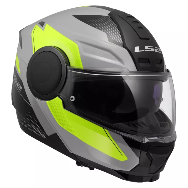 Výklopná moto přilba LS2 FF902 Scope II Duria Grey H-V Yellow