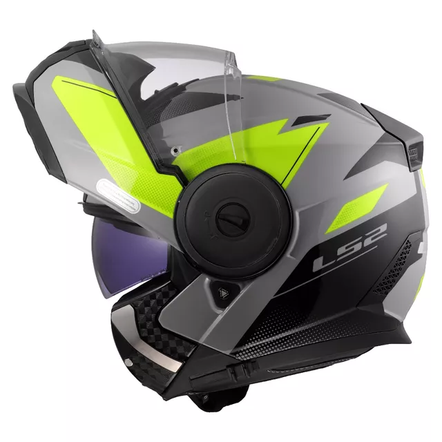 Výklopná moto přilba LS2 FF902 Scope II Duria Grey H-V Yellow