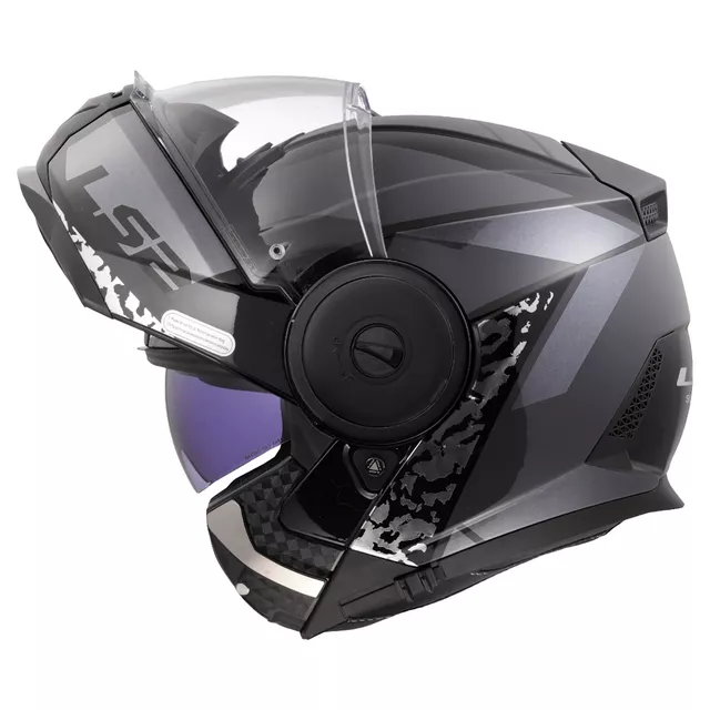 Výklopná moto přilba LS2 FF902 Scope II Oxyd Black Titanium