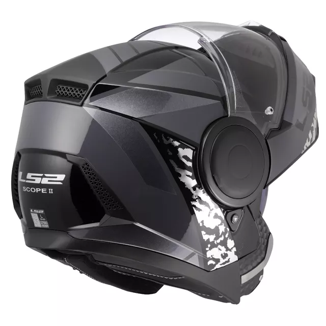 Výklopná moto přilba LS2 FF902 Scope II Oxyd Black Titanium