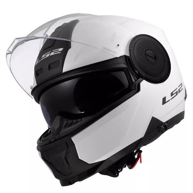 Výklopná moto přilba LS2 FF902 Scope II Solid Gloss White