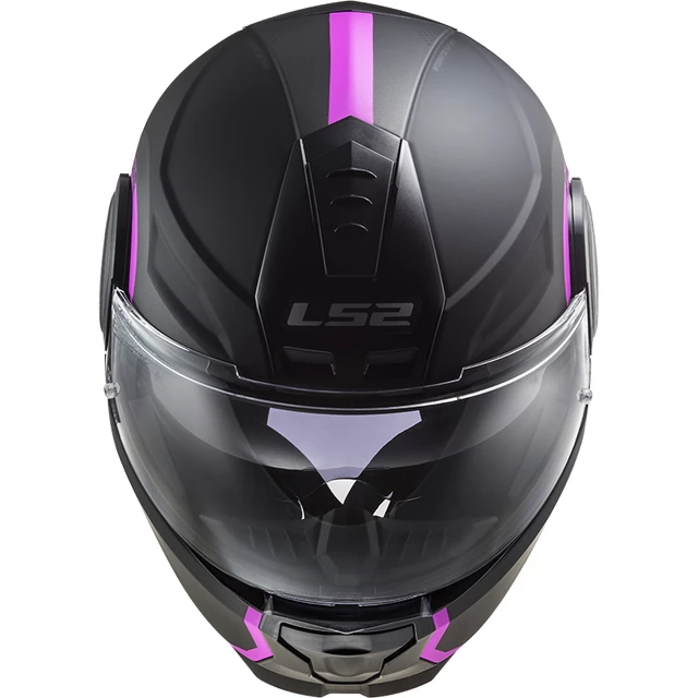 Flip-Up Motorcycle Helmet LS2 FF902 Scope Arch - Matt Titanium Pink