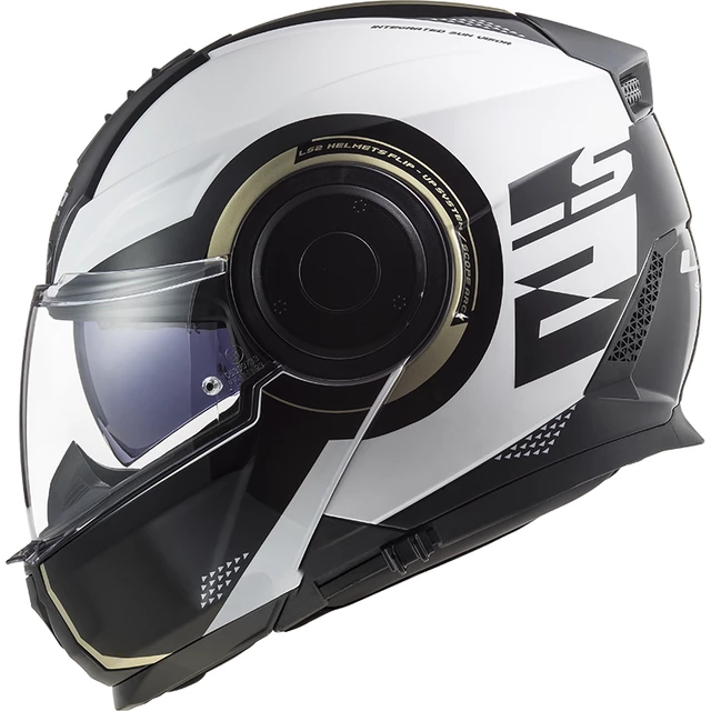 Klappbarer Motorradhelm LS2 FF902 Scope Arch - Gloss White Titanium