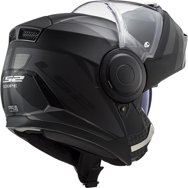 Flip-Up Motorcycle Helmet LS2 FF902 Scope Axis - Black Titanium