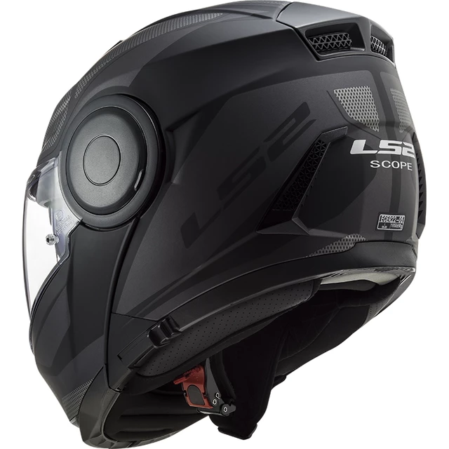 Flip-Up Motorcycle Helmet LS2 FF902 Scope Axis - Black Titanium