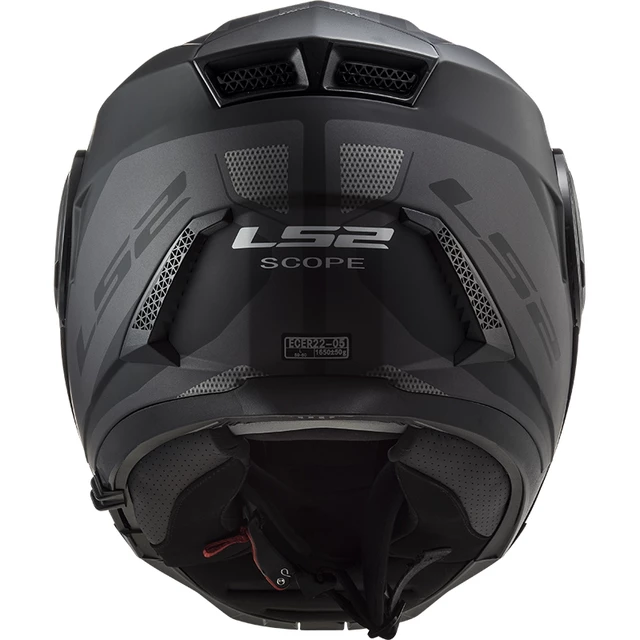 Flip-Up Motorcycle Helmet LS2 FF902 Scope Axis - Black Titanium
