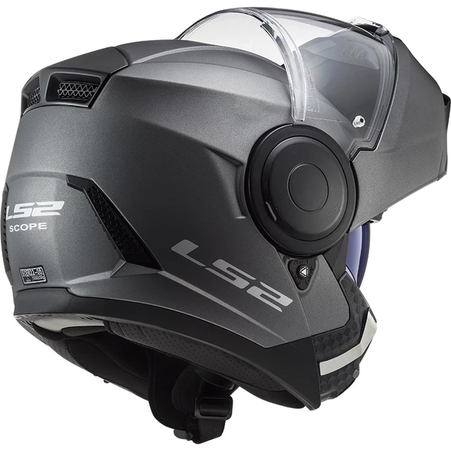 Výklopná moto přilba LS2 FF902 Scope Solid Matt Titanium - Matt Titanium, XS (53-54)