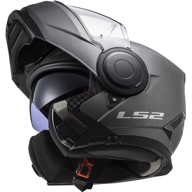 Flip-Up Motorcycle Helmet LS2 FF902 Scope Solid Matt Titanium - Matt Titanium