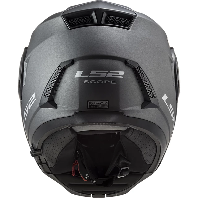 Flip-Up Motorcycle Helmet LS2 FF902 Scope Solid Matt Titanium - Matt Titanium