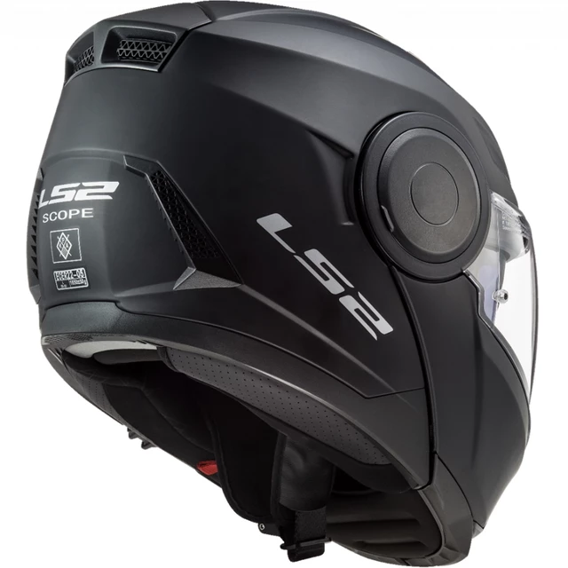 Flip-Up Motorcycle Helmet LS2 FF902 Scope Solid - Gloss Black