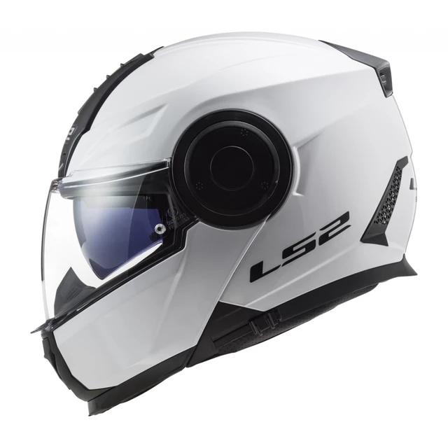 Flip-Up Motorcycle Helmet LS2 FF902 Scope Solid - White