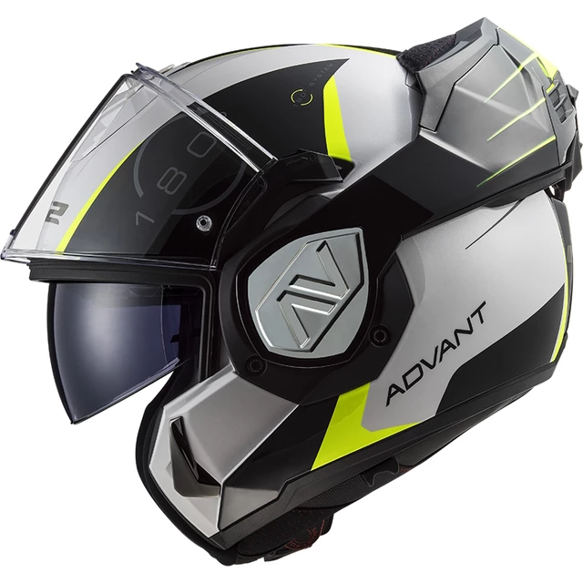 Klappbarer Motorradhelm LS2 FF906 Advant Codex Weiß Schwarz P/J