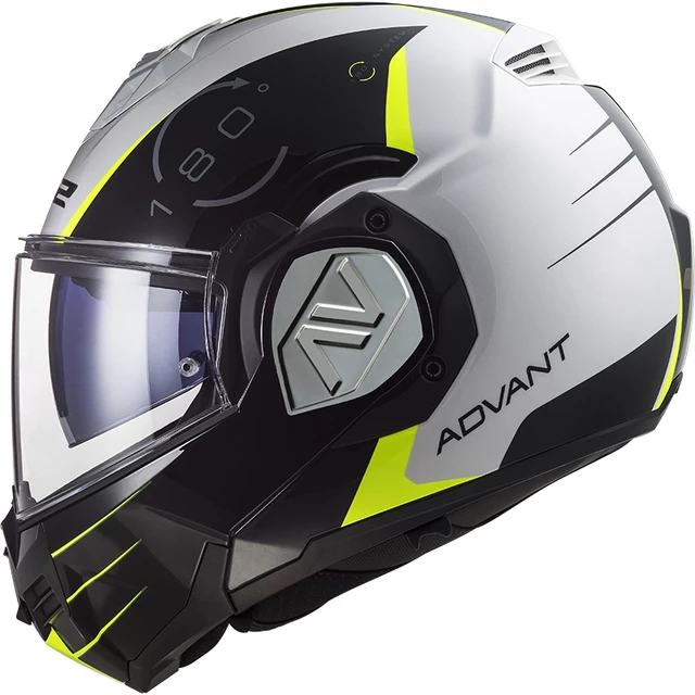 Klappbarer Motorradhelm LS2 FF906 Advant Codex Weiß Schwarz P/J