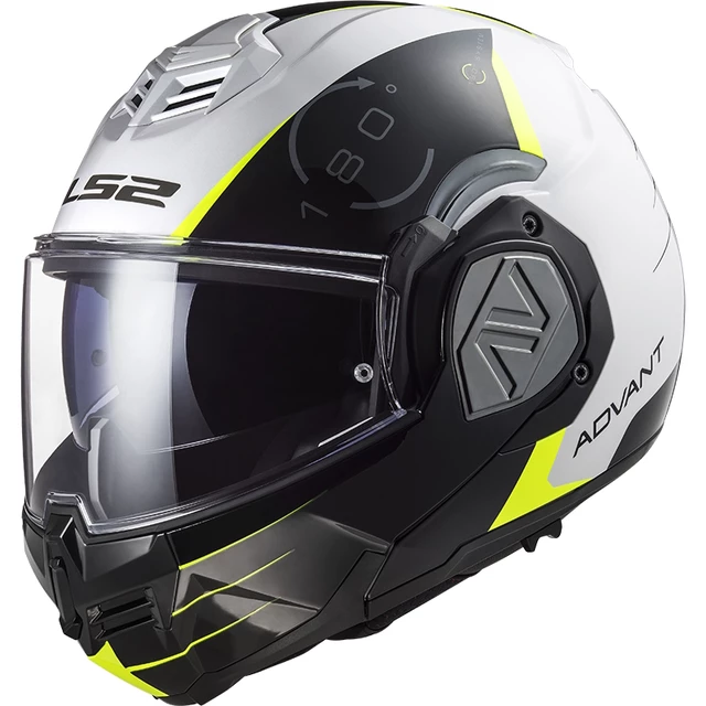 Klappbarer Motorradhelm LS2 FF906 Advant Codex Weiß Schwarz P/J