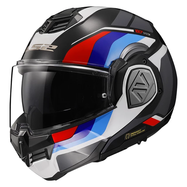 Flip-Up Motorcycle Helmet LS2 FF906 Advant Sport Glossy Black Blue Red P/J