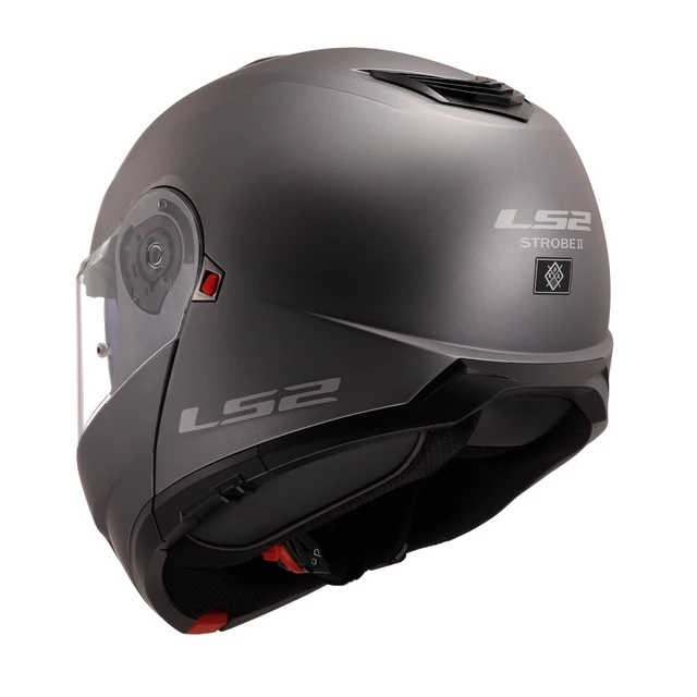 Flip-Up Motorcycle Helmet LS2 FF908 Strobe II Matte Titanium