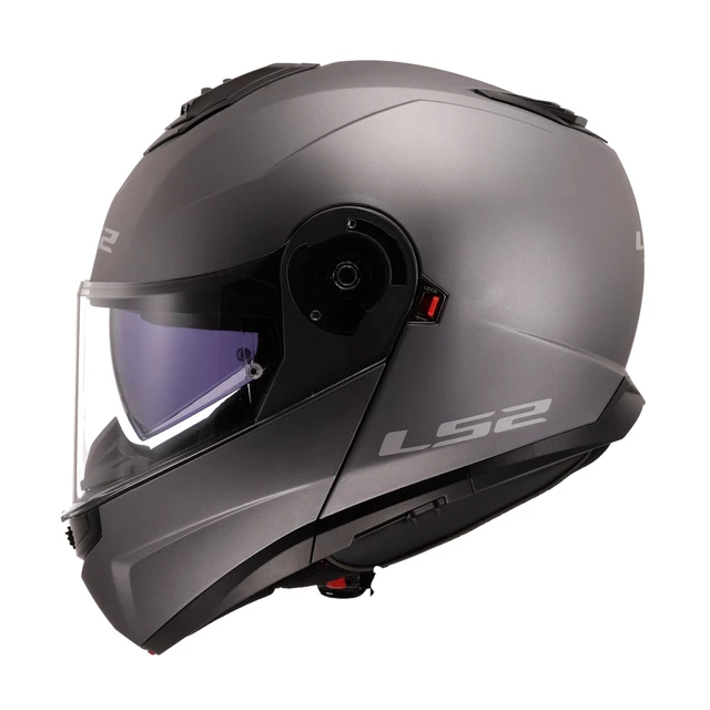 Flip-Up Motorcycle Helmet LS2 FF908 Strobe II Matte Titanium