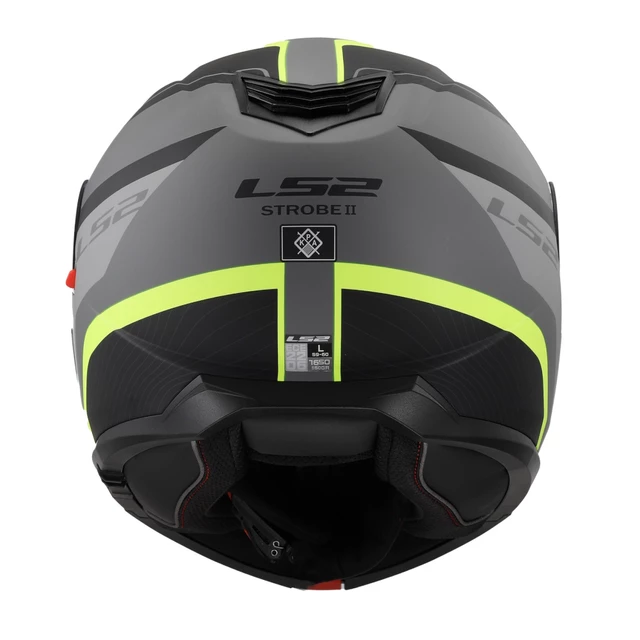 Flip-Up Motorcycle Helmet LS2 FF908 Strobe II Matte Black H-V Yellow