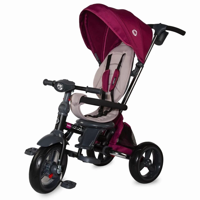 Three-Wheel Stroller w/ Tow Bar Coccolle Velo - Purple