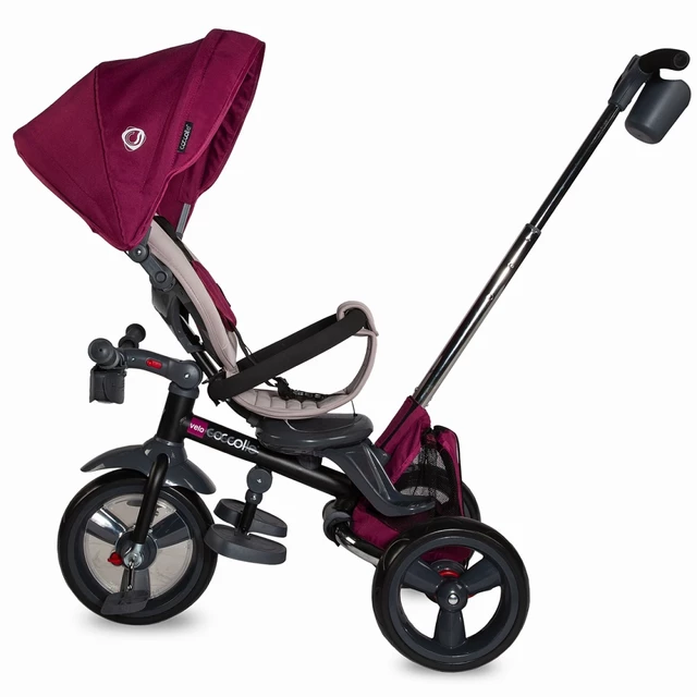 Three-Wheel Stroller w/ Tow Bar Coccolle Velo - Purple