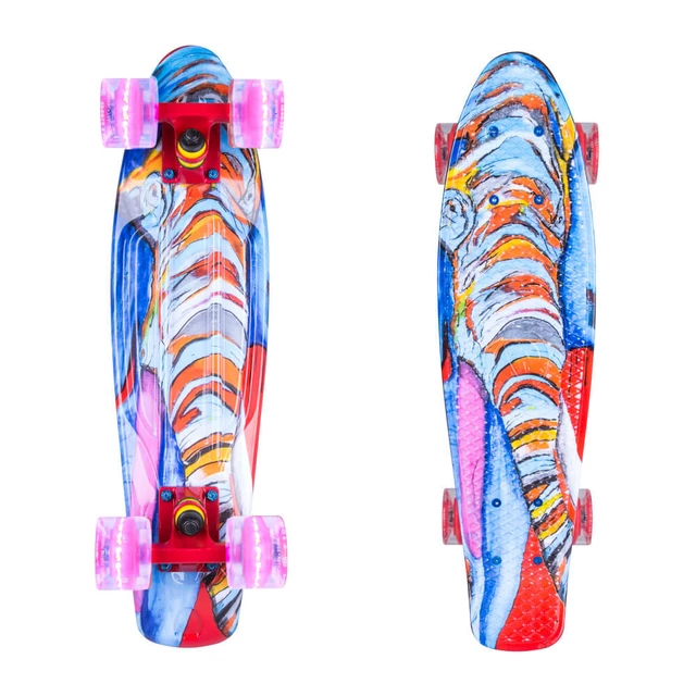 Penny board ArtFish Elephant 22" se svítícími kolečky