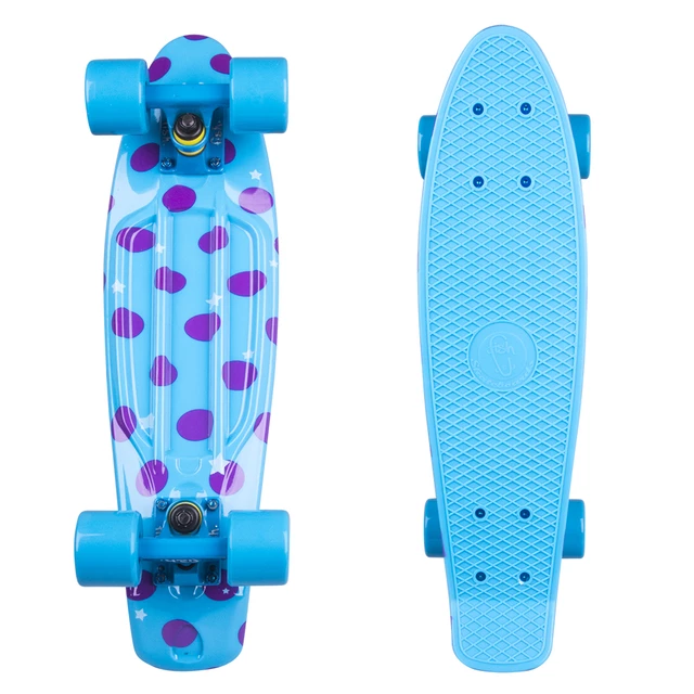Penny board Fish Print DOTS 22" - silver-transparent-blue - blue-blue