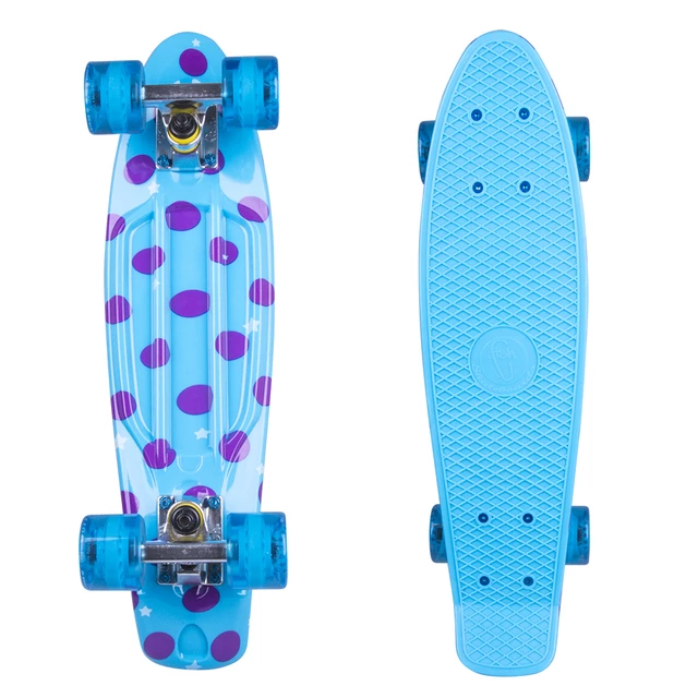 Penny board Fish Print DOTS 22" - silver-transparent-blue