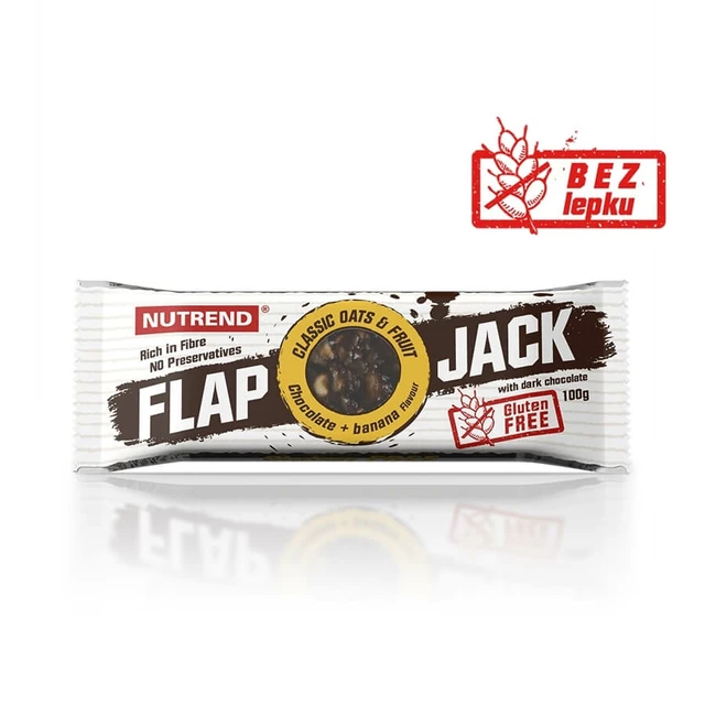 FlapJack GLUTEN FREE Bar Nutrend – 100g - Apricot + pecan with yoghurt frosting