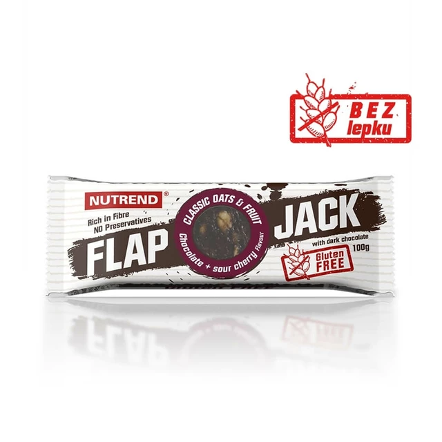 Tyčinka Nutrend FlapJack Gluten Free 100g - meruňka+pekanový ořech s jogurtovou polevou