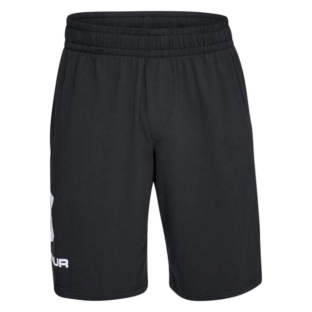 Men’s Shorts Under Armour Sportstyle Cotton Graphic Short - Black/White - Black/White