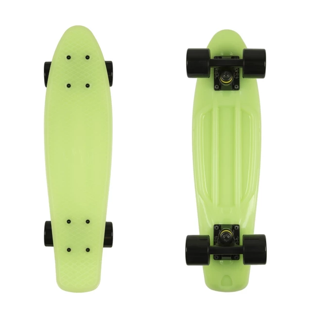 Glow Penny Board Fish Classic Glow 22” - Orange-Black-Black - Green-Black-Black