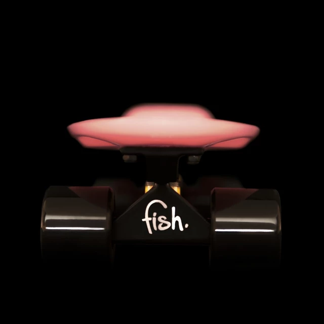 Glow Penny Board Fish Classic Glow 22” - Red-Black-Black