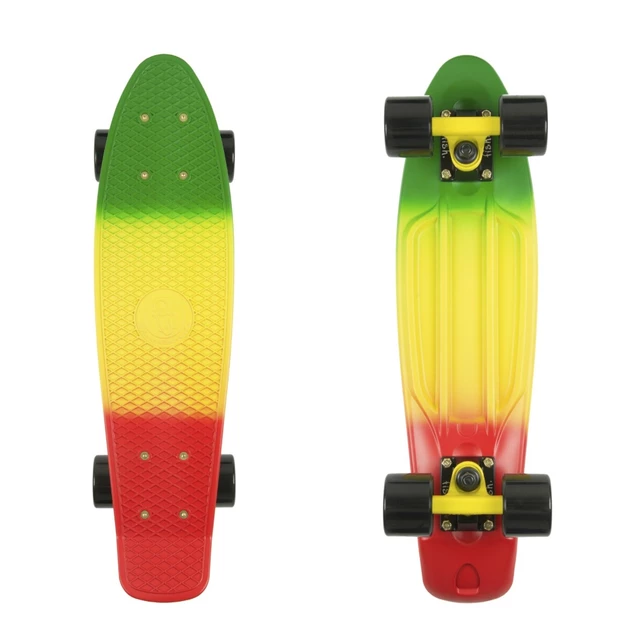 Penny Board Fish Classic 3Colors 22” - Grey+Yellow+Red-Black-Black - Grey+Yellow+Red-Black-Black