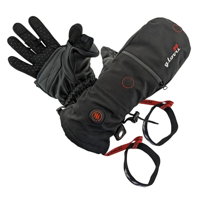 Heated Mittens 2-in-1 Glovii GS21 - Black