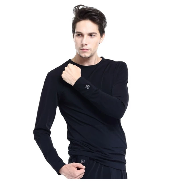 Heated Long-Sleeve T-Shirt Glovii GJ1 - Black - Black