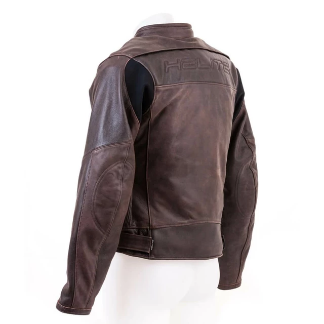 Leather Airbag Jacket Helite Roadster Vintage Brown - 3XL
