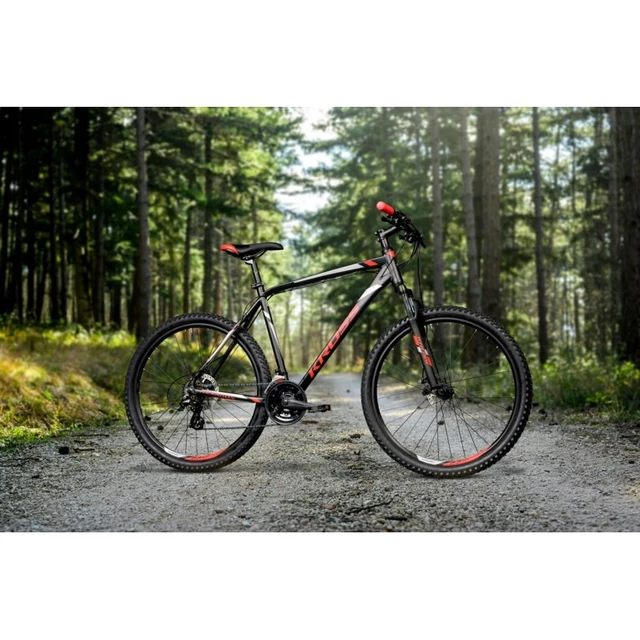 Horský bicykel Kross Hexagon 3.0 27,5" - model 2021 - čierna/červená/strieborná