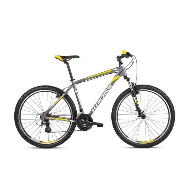 Mountain Bike Kross Hexagon 2.0 27.5” – 2020 - Black/White/Lime - Graphite/Silver/Yellow