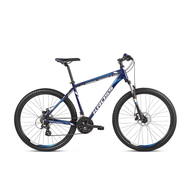 Horský bicykel Kross Hexagon 3.0 27,5" - model 2021 - M (19'') - tmavo modrá/modrá/biela