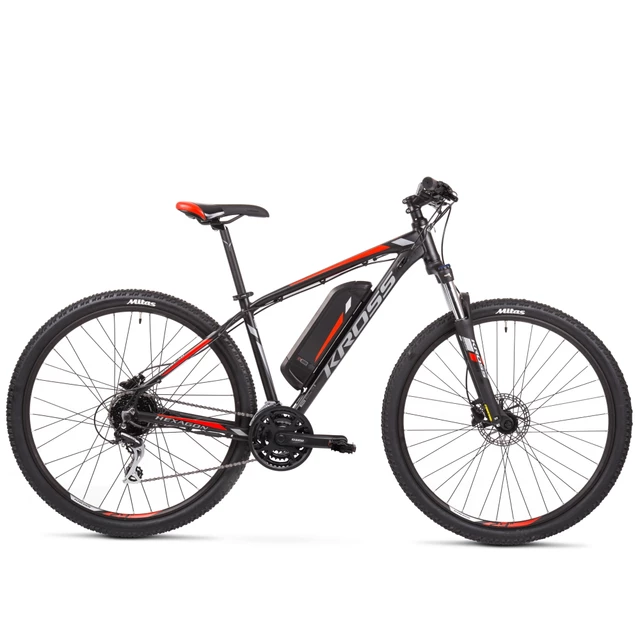 Horský elektrobicykel Kross HEXAGON BOOST 1.0 29" - model 2020 - čierna/grafitová/červená - čierna/grafitová/červená