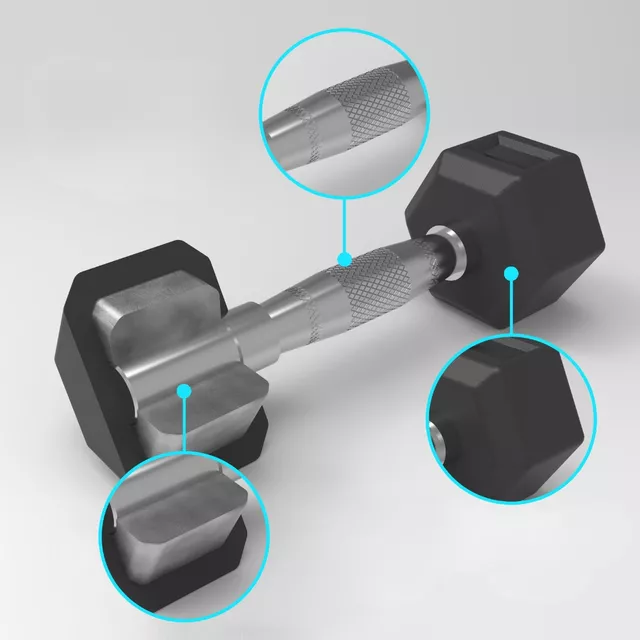 Šestihranné činky inSPORTline Hexclusive 2-30 kg