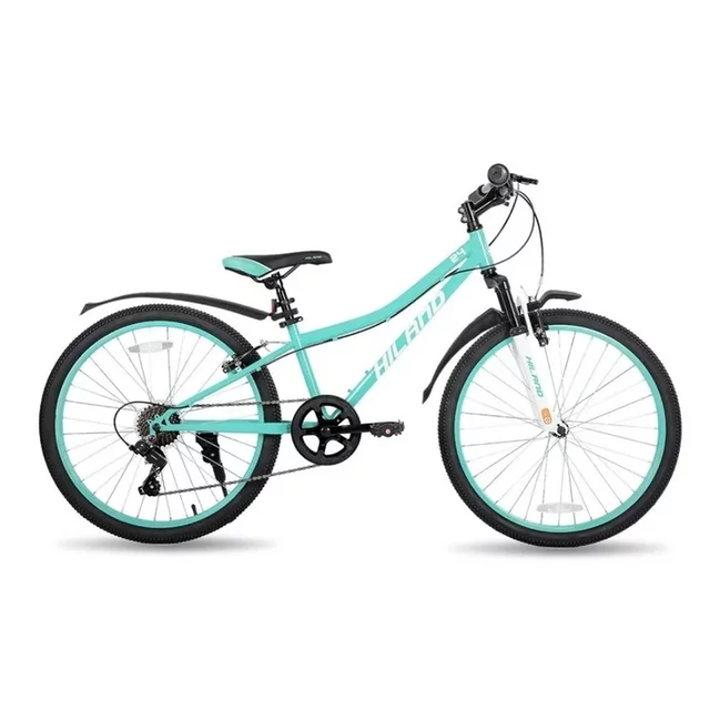 Juniorské horské kolo Hiland Climber 24" • 125-150 cm - modrá - tyrkysová