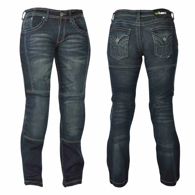 Woman moto jeans W-TEC Alinna - Dark Blue